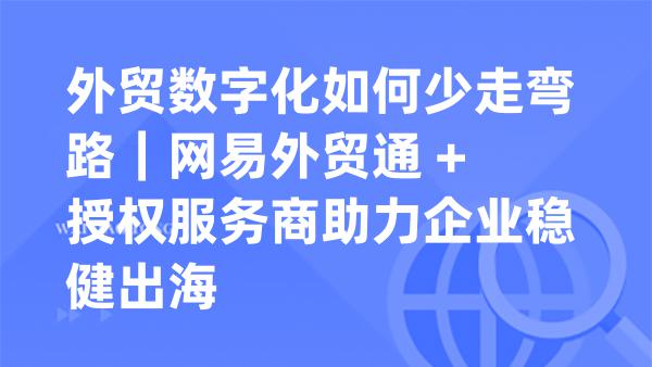 外贸数字化如何少走弯路｜网易外贸通 + 授权服务商助力企业稳健出海