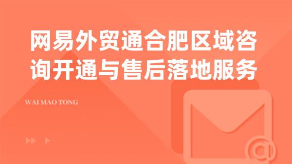 网易外贸通合肥区域咨询开通与售后落地服务