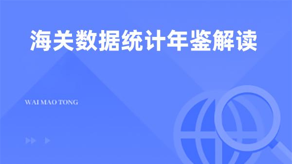 海关数据统计年鉴解读